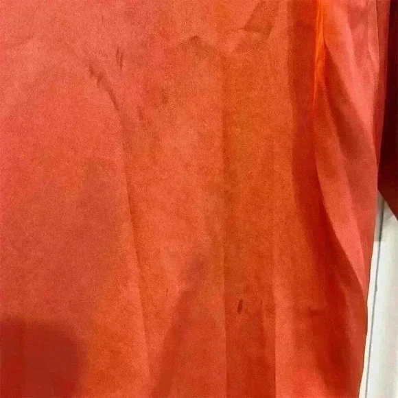 Chico's Women's Orange V-Neck 3/4 Sleeve Tunic Top Size 2 Casual - Picture 6 of 6